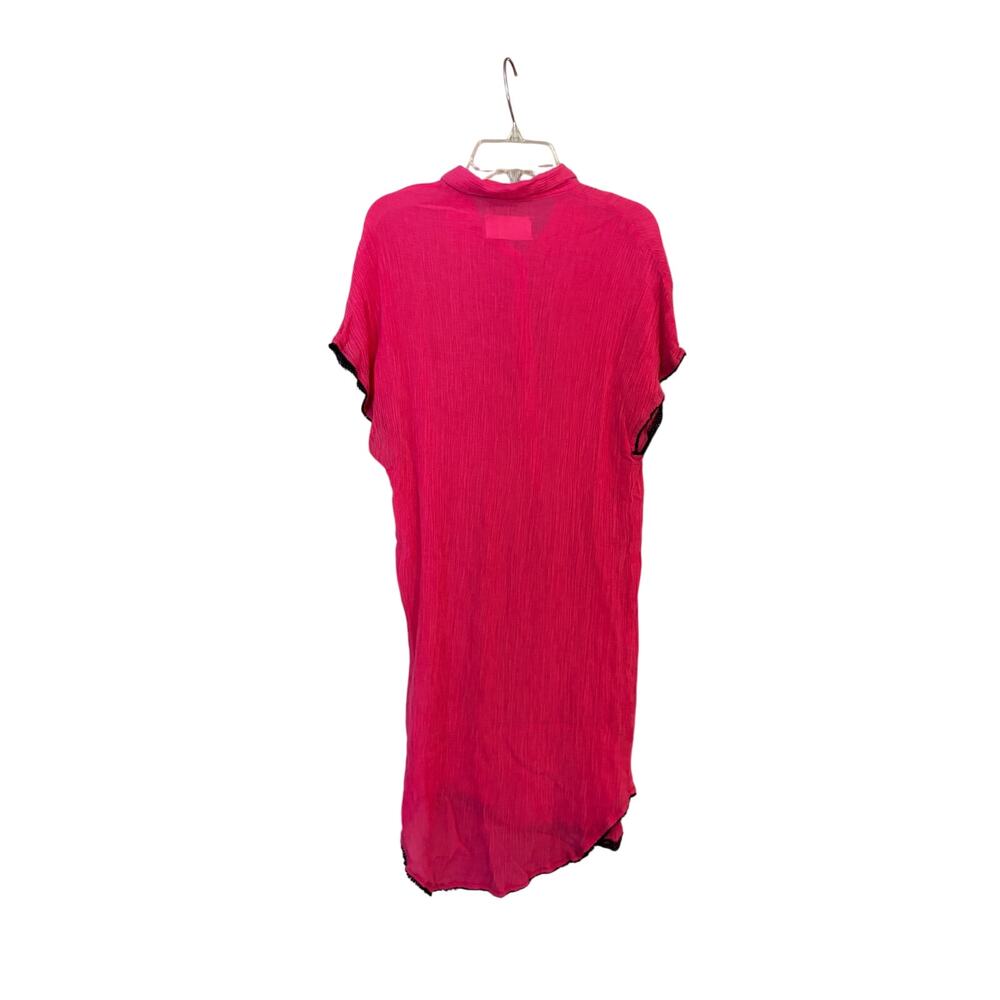 Zadig & Voltaire Womens Size Medium Fuschia Pink Regale Crepon Tunic Dress - Picture 3 of 11